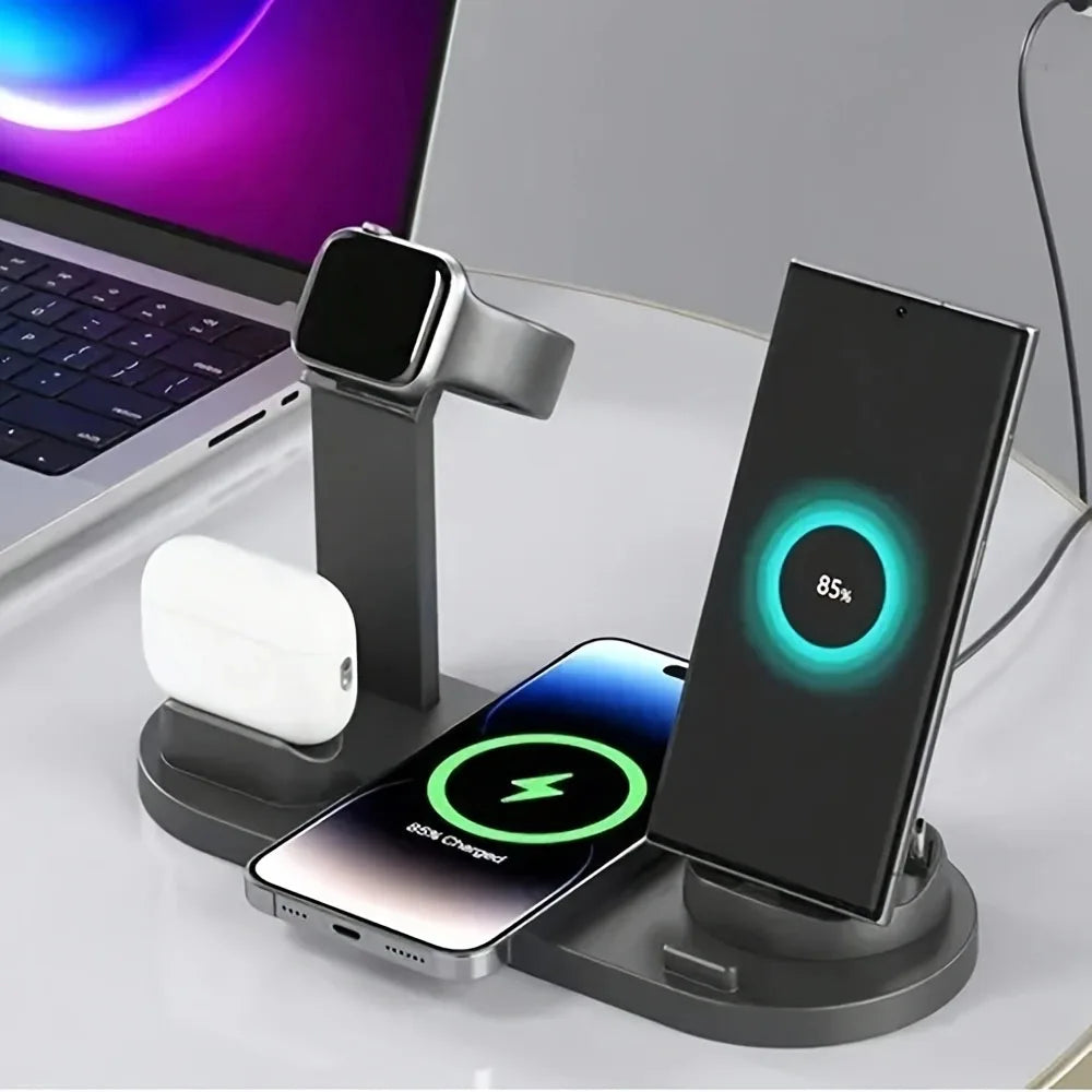Universal Wireless Charging Station for iPhone17 16, 15, 14, 13, 12, 11 Pro Max/Pro/Mini/Plus & for AirPods Pro 2 - Quick Charge