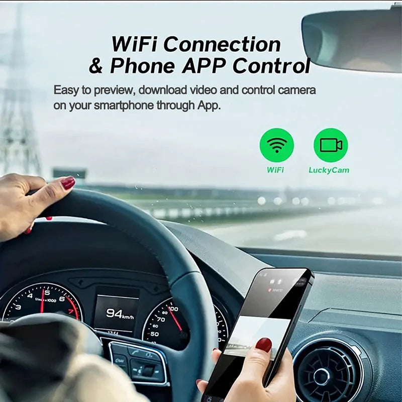 Dash Cam for Cars WIFI APP Car DVR 2/3lens Front Camera Video Recorder Rear View Camera for Vehicle Black Box Car Assecories