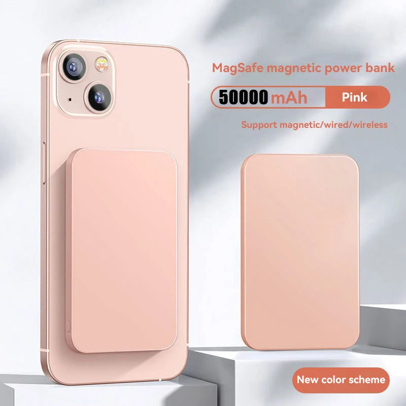 50000mAh Magnetic Power Bank PD 22.5W Wireless Fast Charger For Magsafe Portable Auxiliary Battery For iPhone 17 16 15 Xiaomi